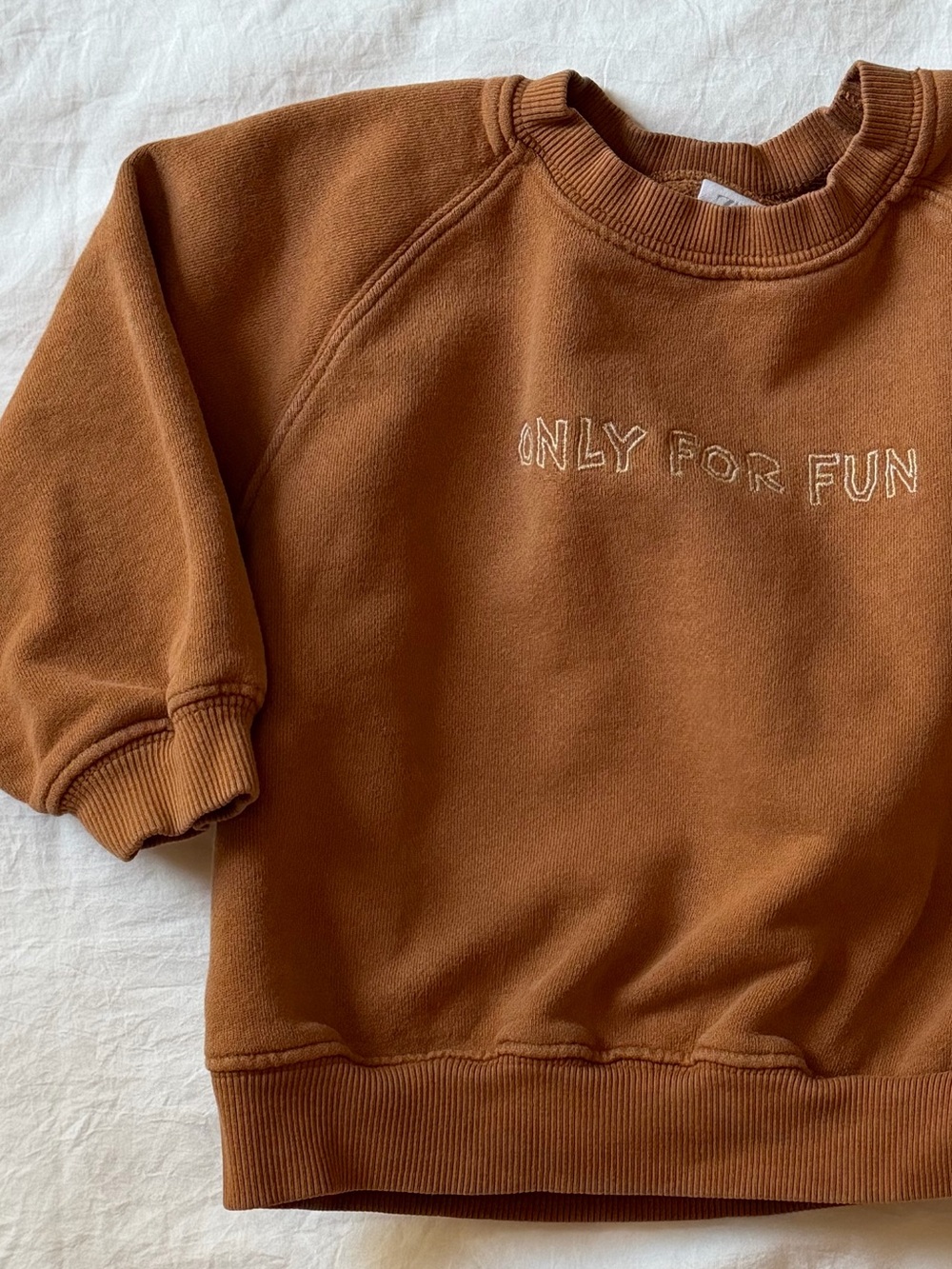 ZARA Baby “Only For Fun” Embroidered Crewneck Sweatshirt 18-24M